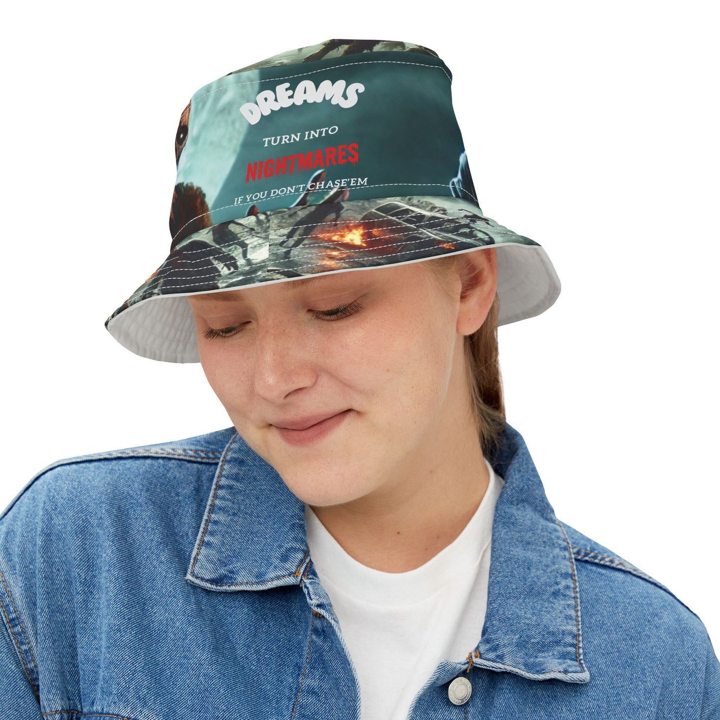 Adults Dreams Turn Into Nightmares - Zombie Bucket Hat